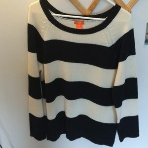 Black and white striped sweater
